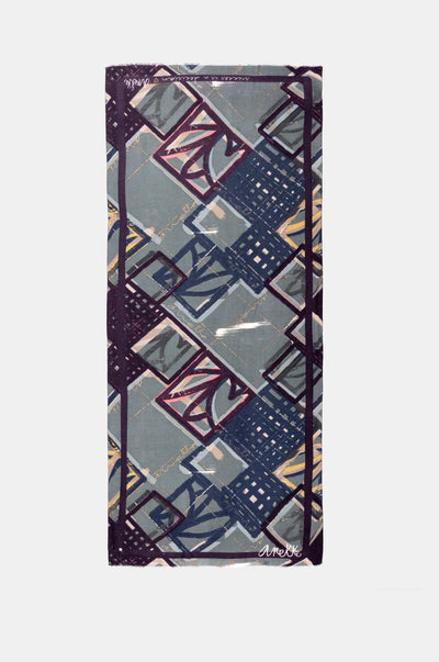 Pashmina azul estampada Anekke