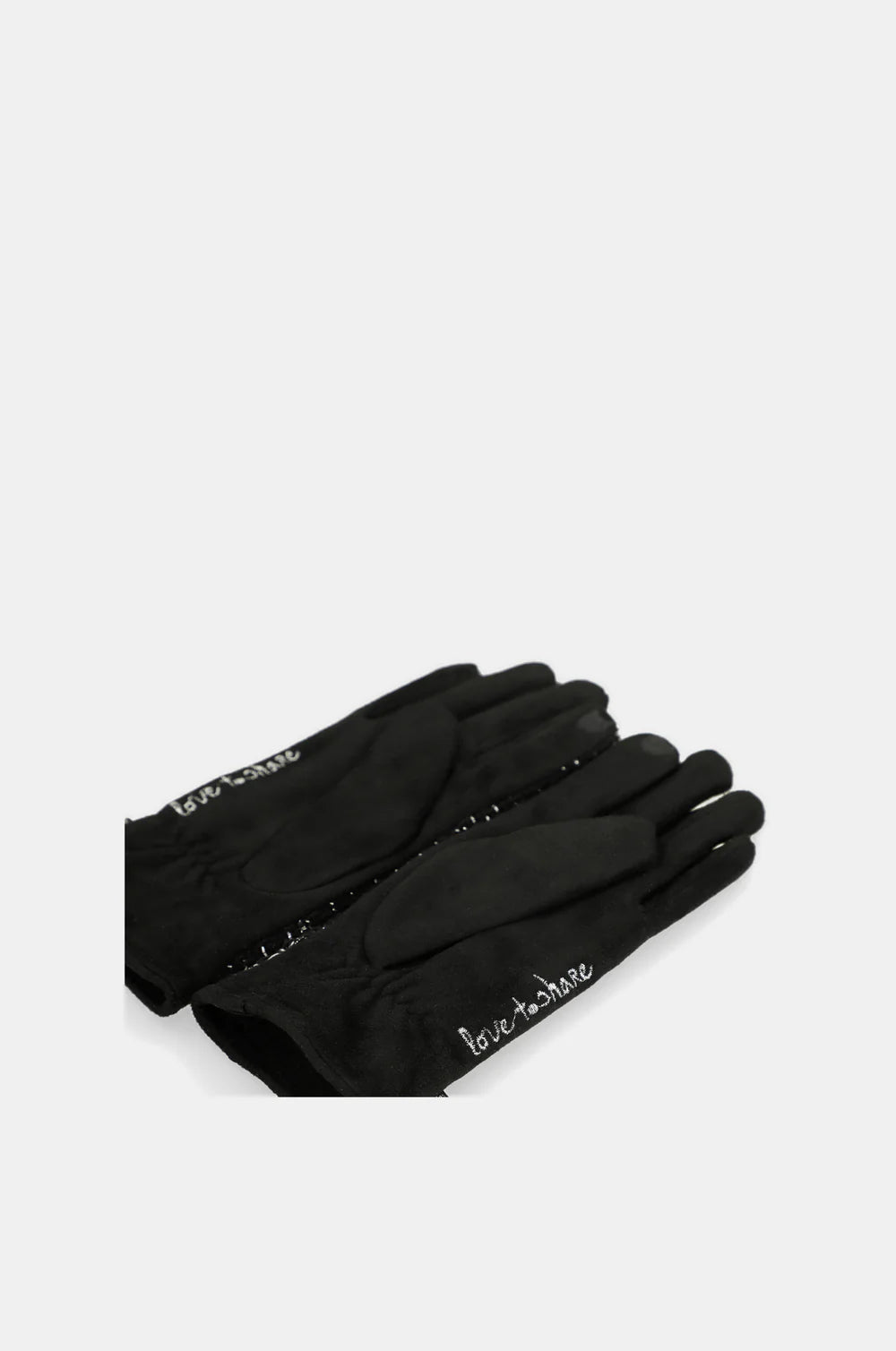 Guantes de tejido tweed Anekke Negro