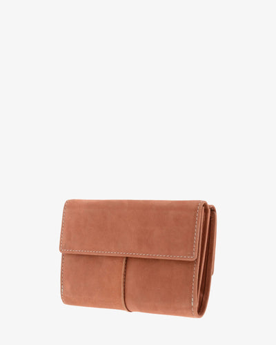 Billetero de Piel (14 X 9,5cm) monedero de clic Adapell Shima Picante