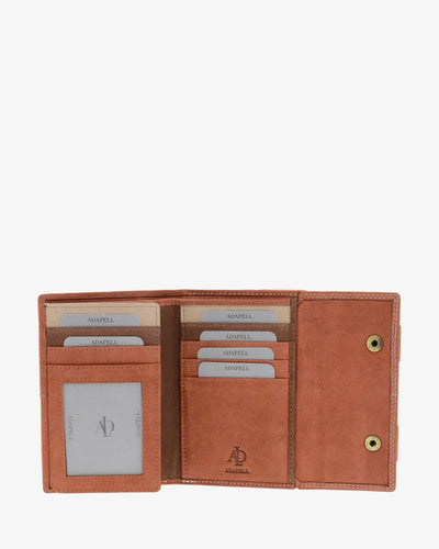 Billetero de Piel (14 X 9,5cm) monedero de clic Adapell Shima Picante