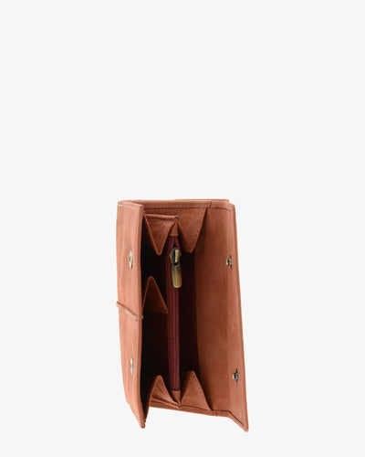 Billetero de Piel (14 X 9,5cm) monedero de clic Adapell Shima Picante