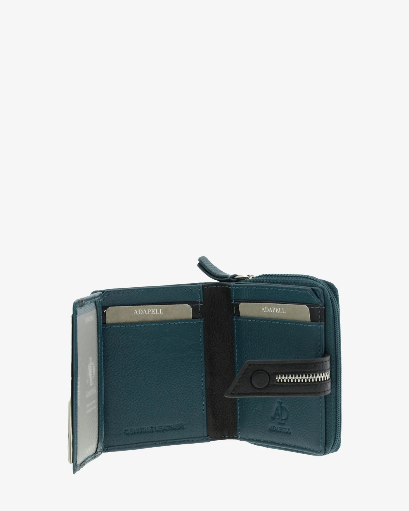 Billetero de Piel (10 X 9cm) monedero de cremallera Adapell Nayeli Storm