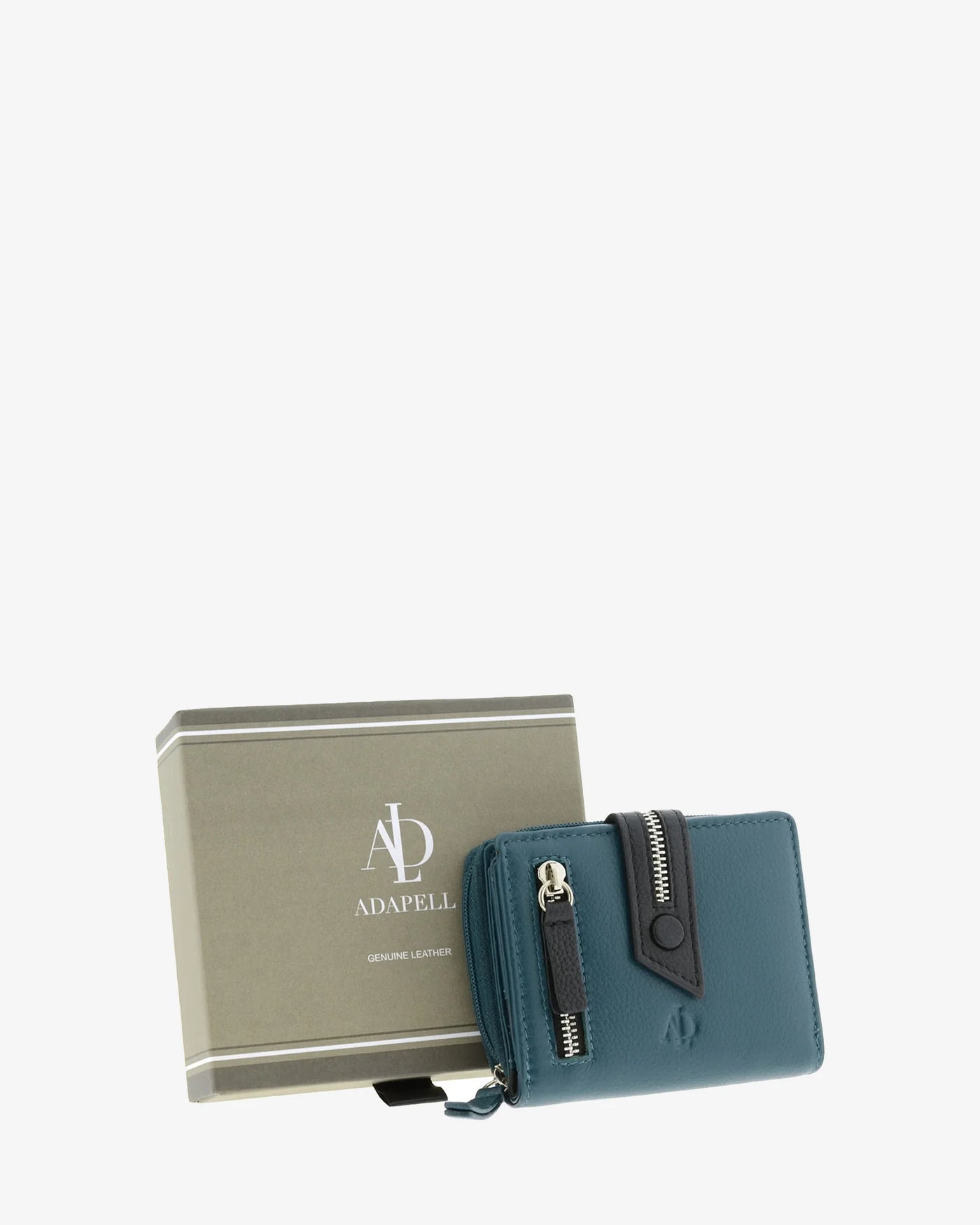 Billetero de Piel (10 X 9cm) monedero de cremallera Adapell Nayeli Storm