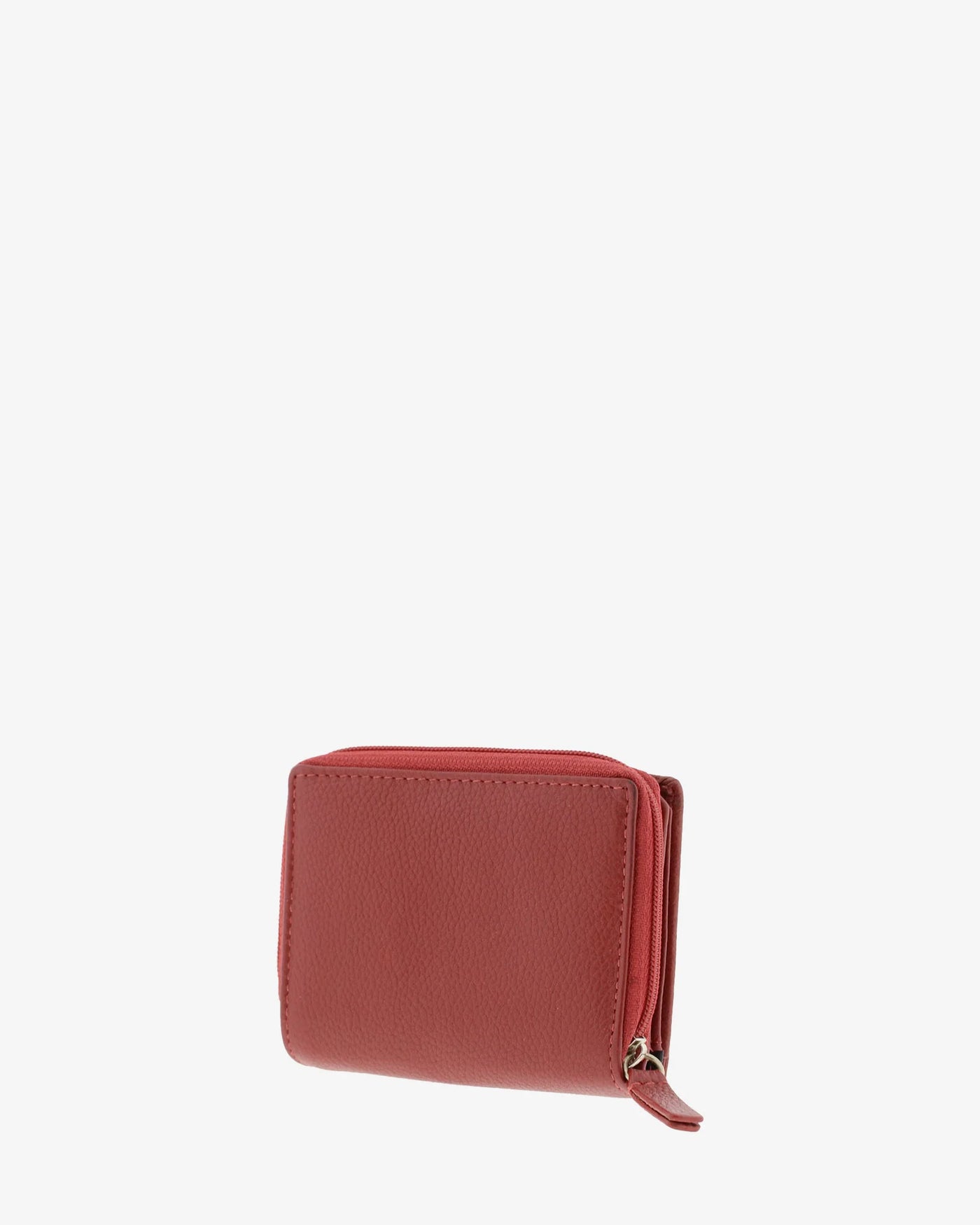 Billetero de Piel (10 X 9cm) monedero de cremallera Adapell Nayeli Rojo