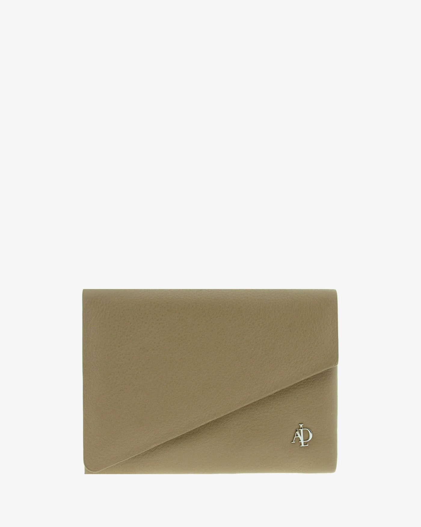 Billetero de Piel (14,5 X 9cm) monedero de cremallera Adapell Asimetric Taupe
