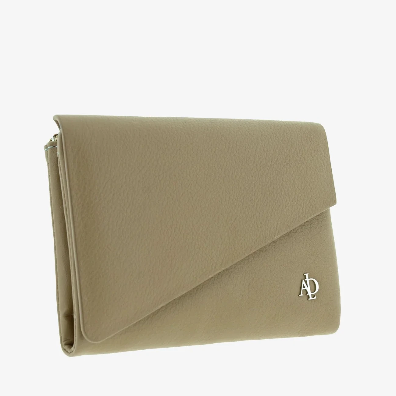 Billetero de Piel (14,5 X 9cm) monedero de cremallera Adapell Asimetric Taupe