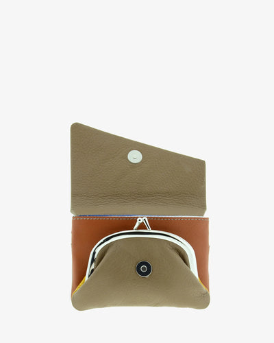 Monedero de Piel (9 X 13cm) Adapell Asimetric Taupe