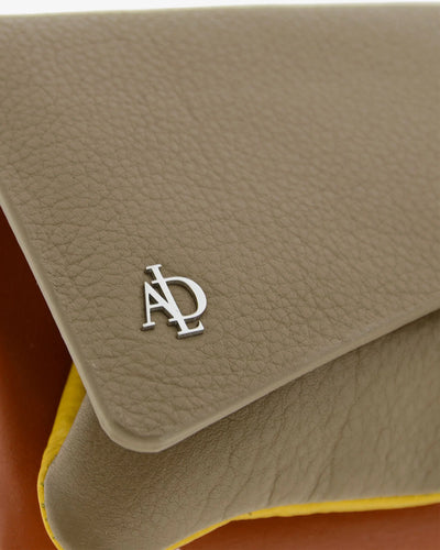 Monedero de Piel (9 X 13cm) Adapell Asimetric Taupe
