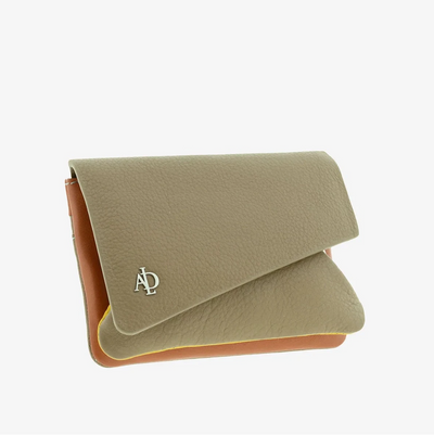 Monedero de Piel (9 X 13cm) Adapell Asimetric Taupe