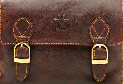 Mochila vintage Rosme Crumple Piel de Bufalo color Marron