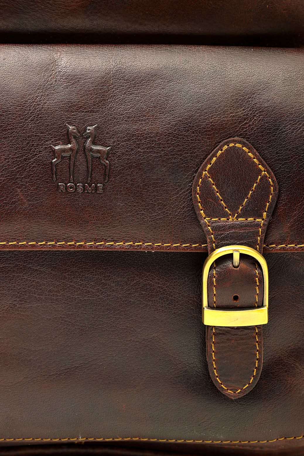 Mochila vintage Rosme Crumple Piel de Bufalo color Marron