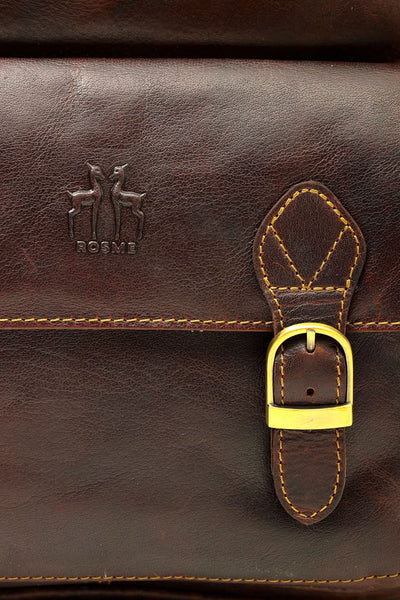 Mochila vintage Rosme Crumple Piel de Bufalo color Marron