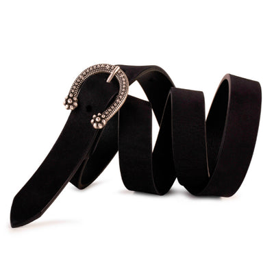Cinturón de Mujer Piel Bovino 30 mm Dalvi Samy Modelo 71555 Negro