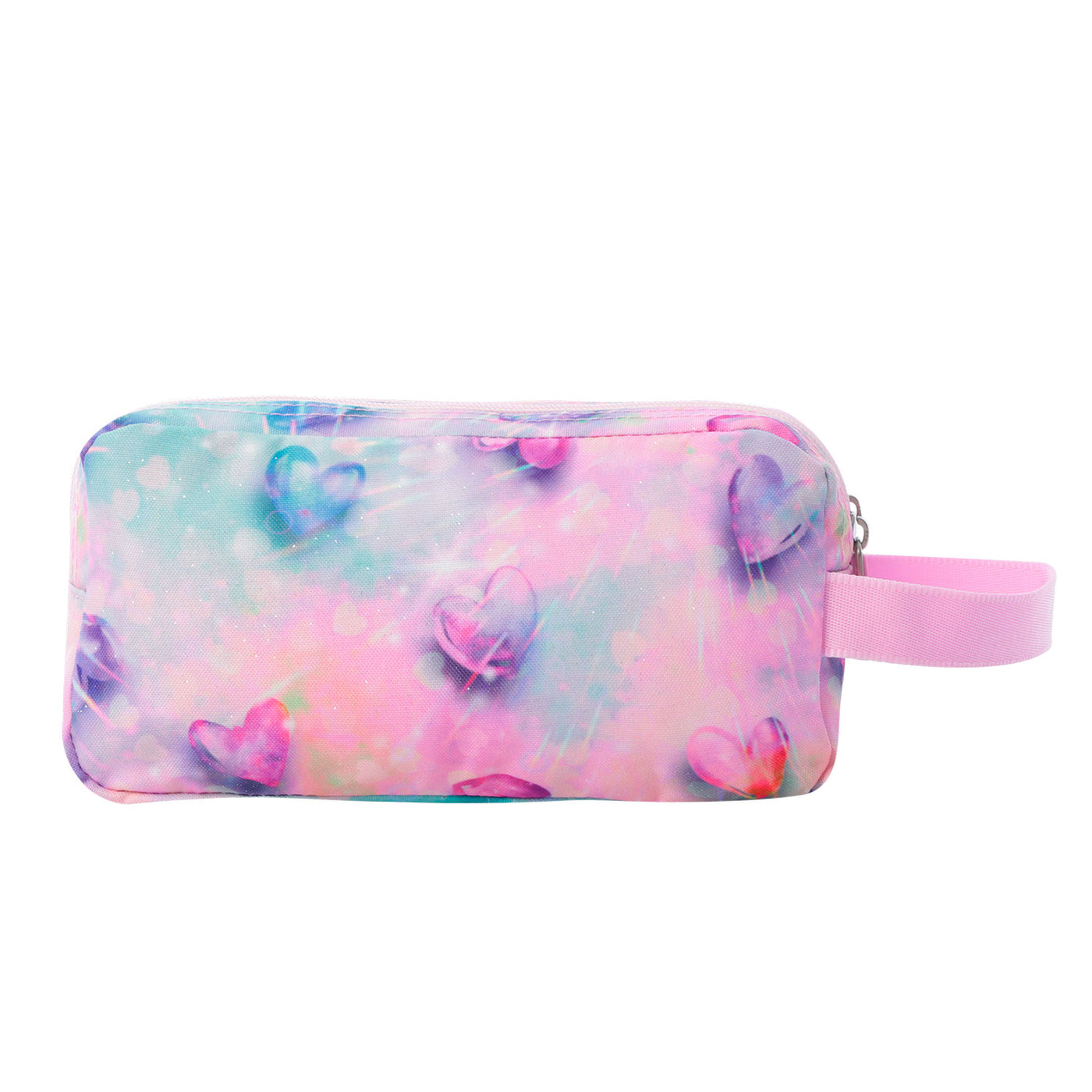 Estuche escolar eco-friendly tres compartimentos Totto Agapec Glitter - Shiny Heart