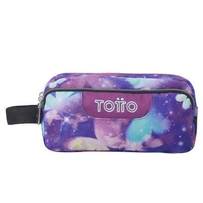 Estuche escolar eco-friendly tres compartimentos Totto Agapec Glitter - Star Butterfly