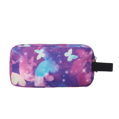 Estuche escolar eco-friendly tres compartimentos Totto Agapec Glitter - Star Butterfly