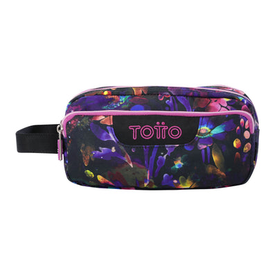 Estuche escolar eco-friendly tres compartimentos Totto Agapec - Flower Galaxy