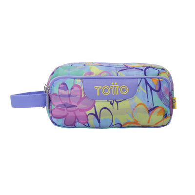 Estuche escolar eco-friendly tres compartimentos Totto Agapec - Grafily