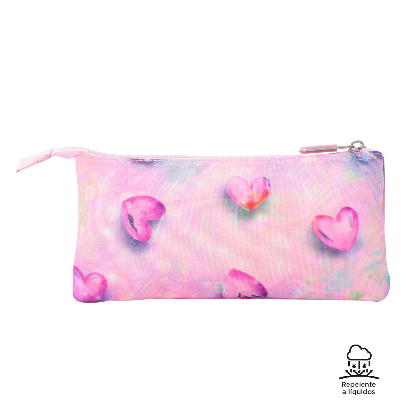 Estuche escolar eco-friendly tres compartimentos Totto Tablero Glitter - Shiny Heart
