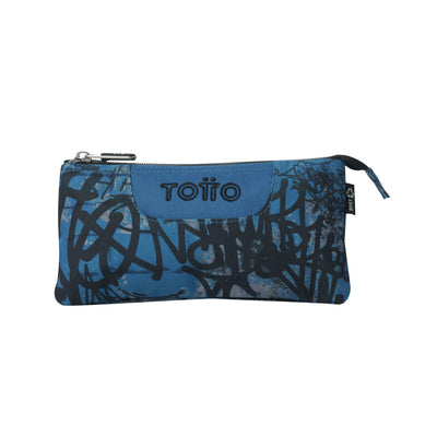Estuche escolar eco-friendly tres compartimentos Totto Tablero - Urban Graph