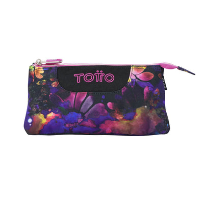 Estuche escolar eco-friendly tres compartimentos Totto Tablero - Flower Galaxy