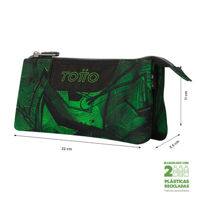 Estuche escolar eco-friendly tres compartimentos Totto Tablero - Jhony Jungle