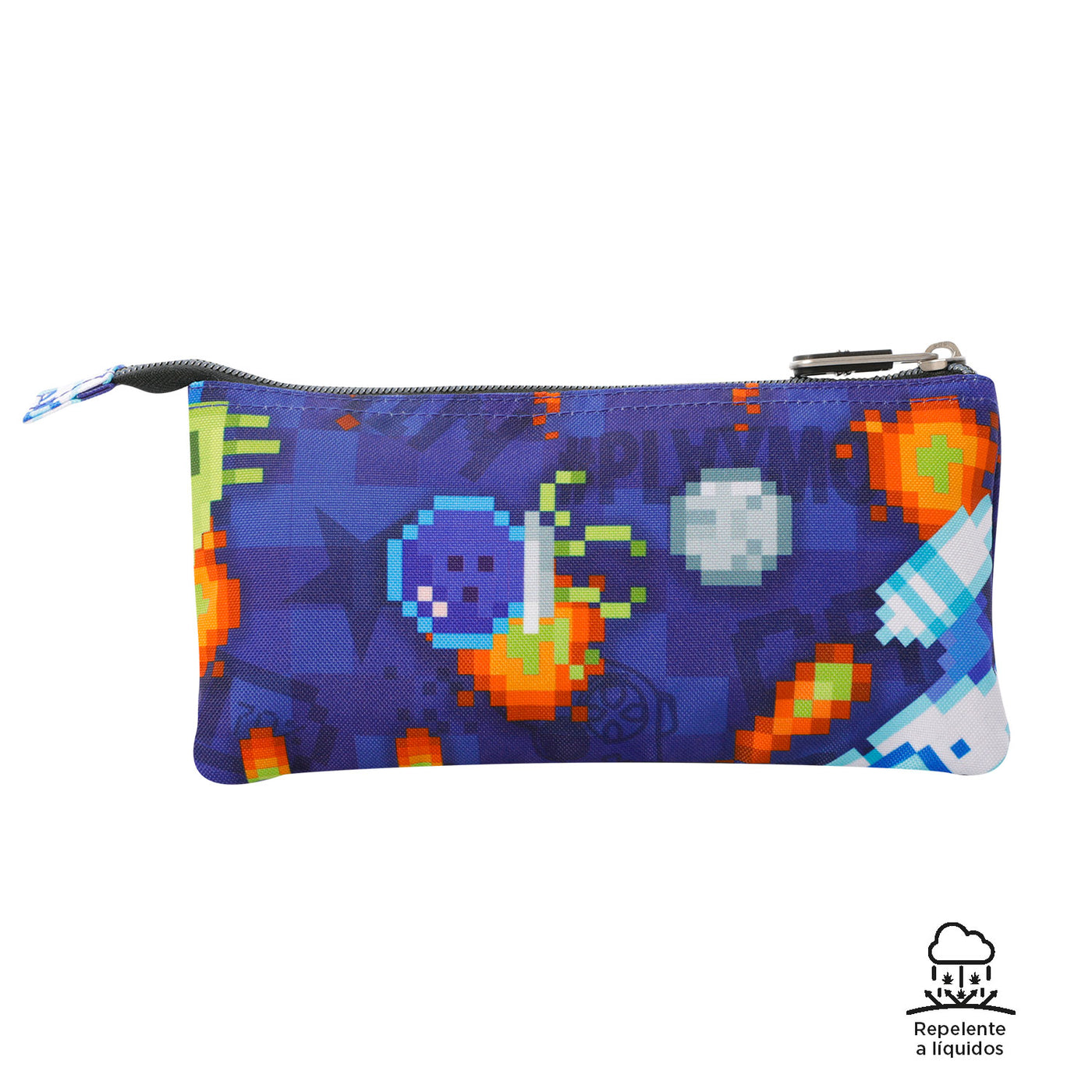 Estuche escolar eco-friendly tres compartimentos Totto Tablero - Space Blue