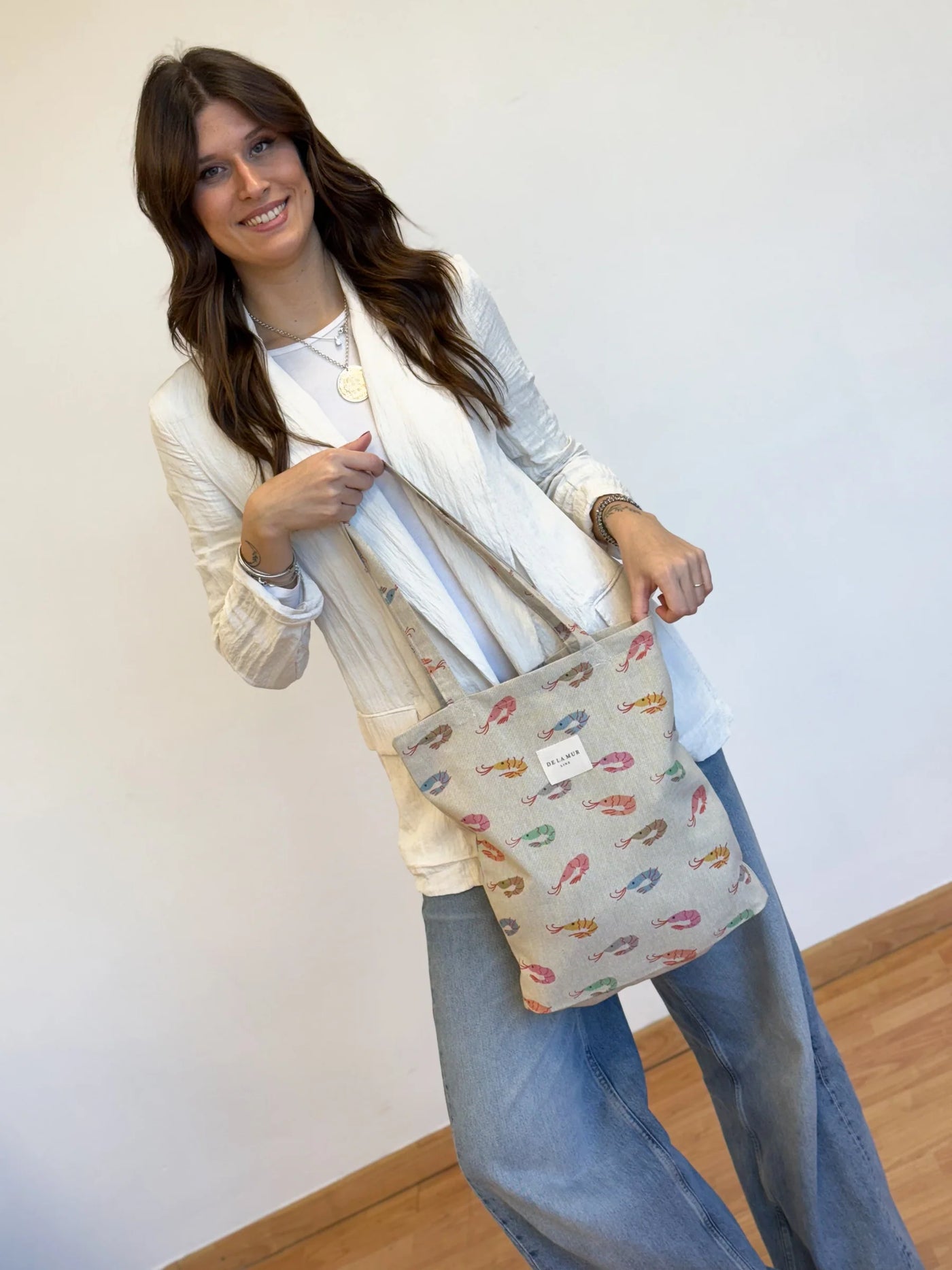 Bolsa Tote de tela Pequeña DeLaMurLine Gamba