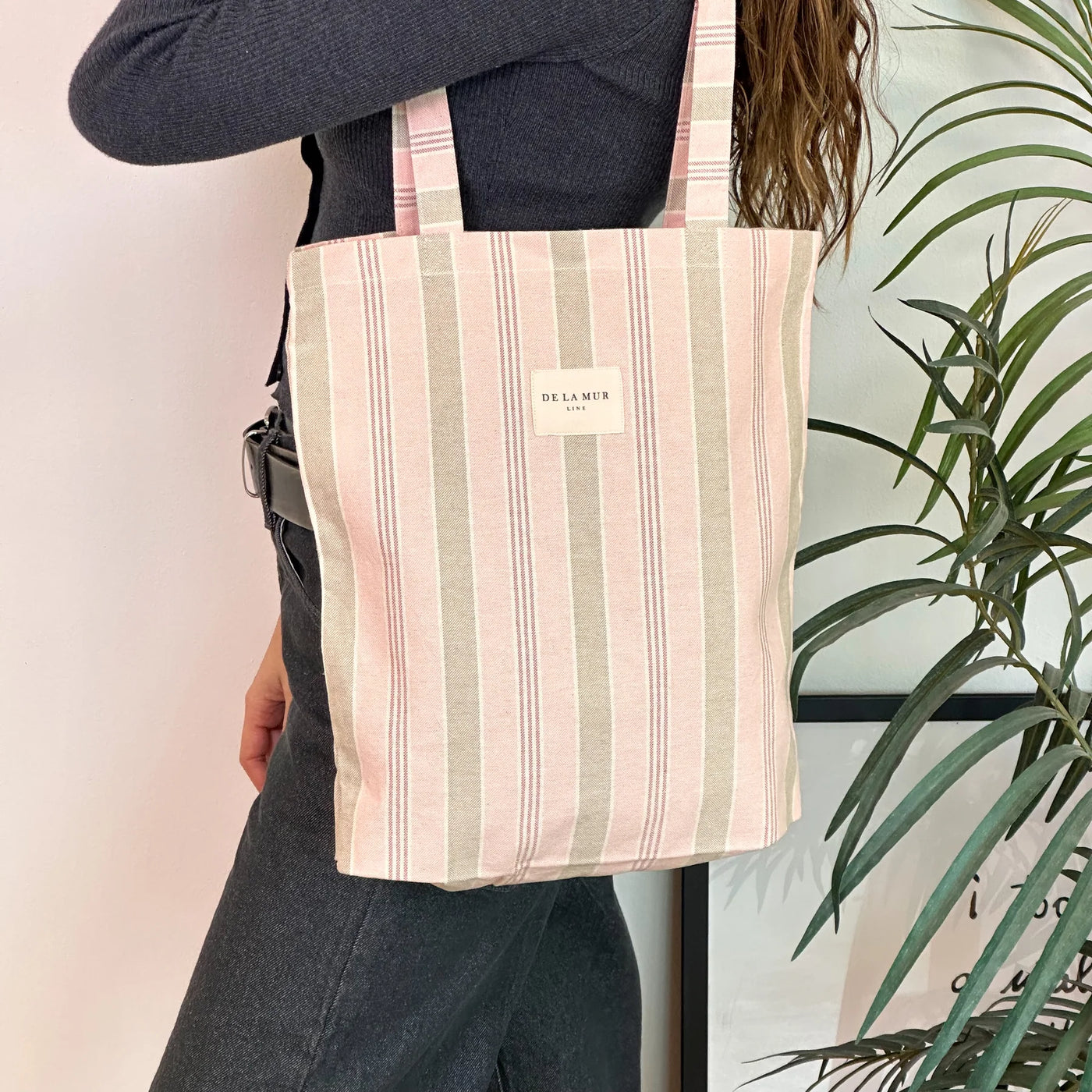 Bolsa Tote de tela Pequeña DeLaMurLine Rosa