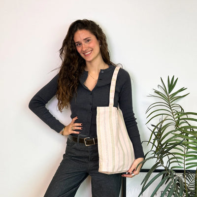 Bolsa Tote de tela Pequeña DeLaMurLine Rosa