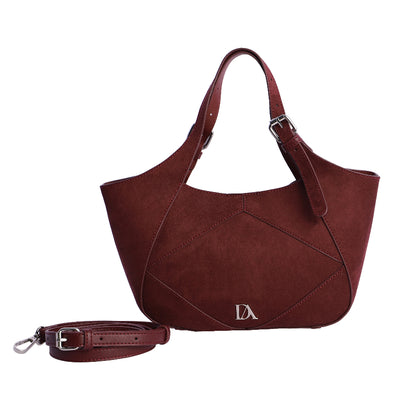 Bolso de mano con Bandolera Don Algodón Urbana Chic Burdeos