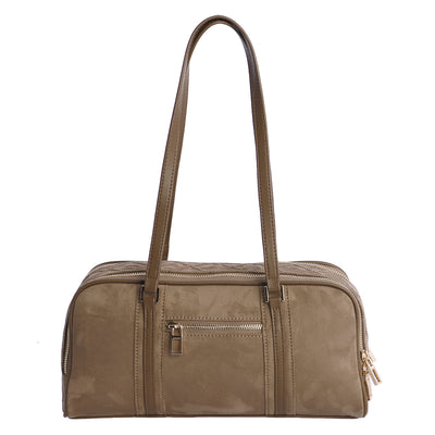 Bolso de Hombro doble compartimento Don Algodón Suede Taupe