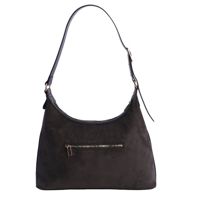 Bolso de Hombro bandolera Don Algodón Suede Negro