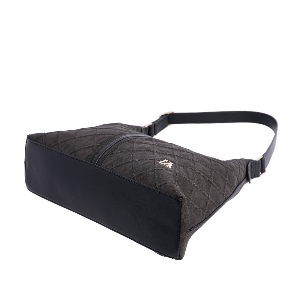 Bolso de Hombro bandolera Don Algodón Suede Negro