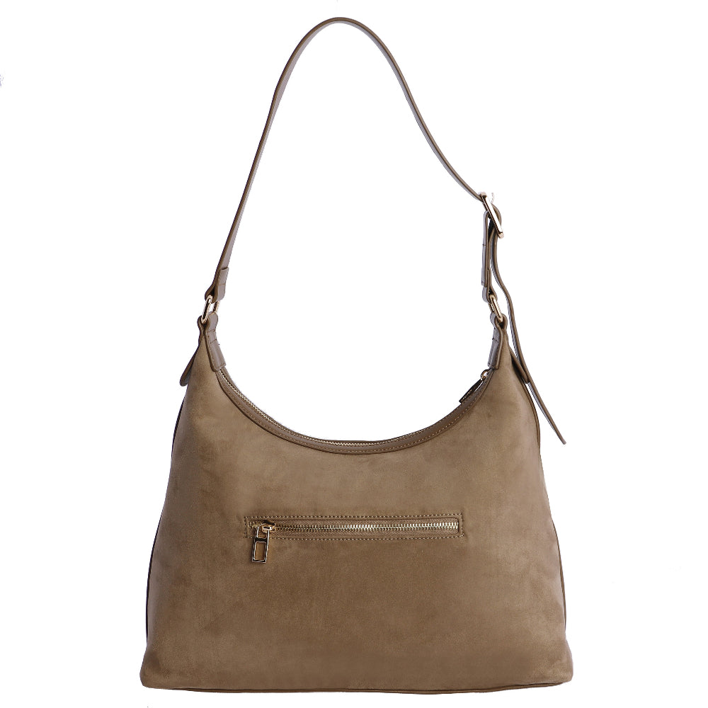 Bolso de Hombro bandolera Don Algodón Suede Taupe