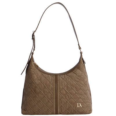 Bolso de Hombro bandolera Don Algodón Suede Taupe