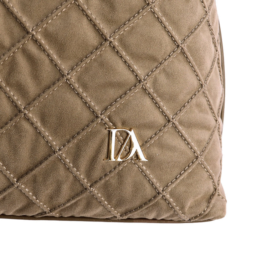 Bolso de Hombro bandolera Don Algodón Suede Taupe