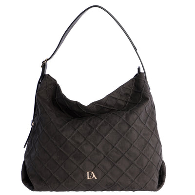 Bolso de Hombro Don Algodón Suede Negro