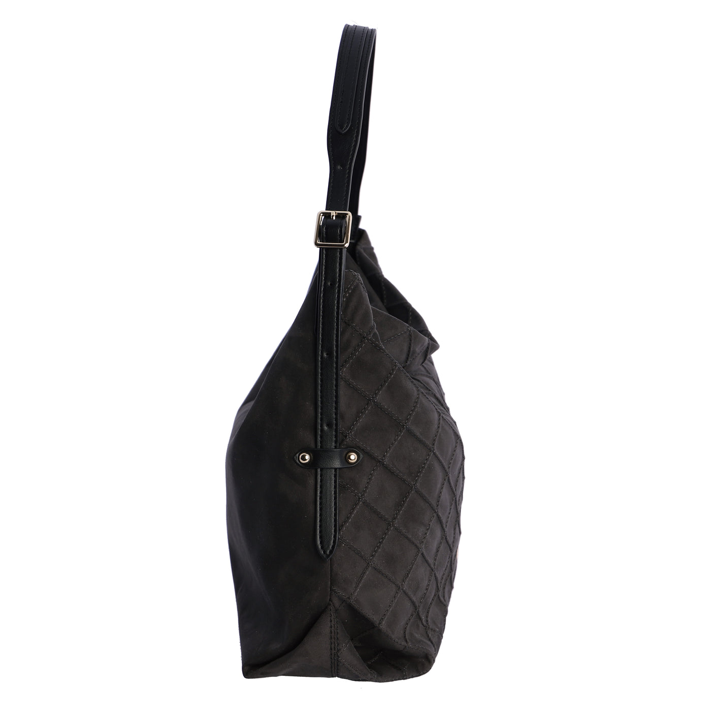 Bolso de Hombro Don Algodón Suede Negro