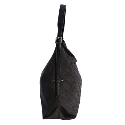 Bolso de Hombro Don Algodón Suede Negro