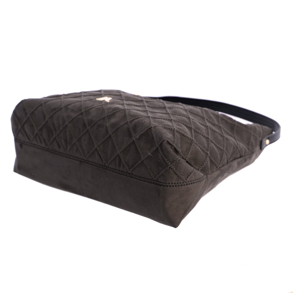 Bolso de Hombro Don Algodón Suede Negro