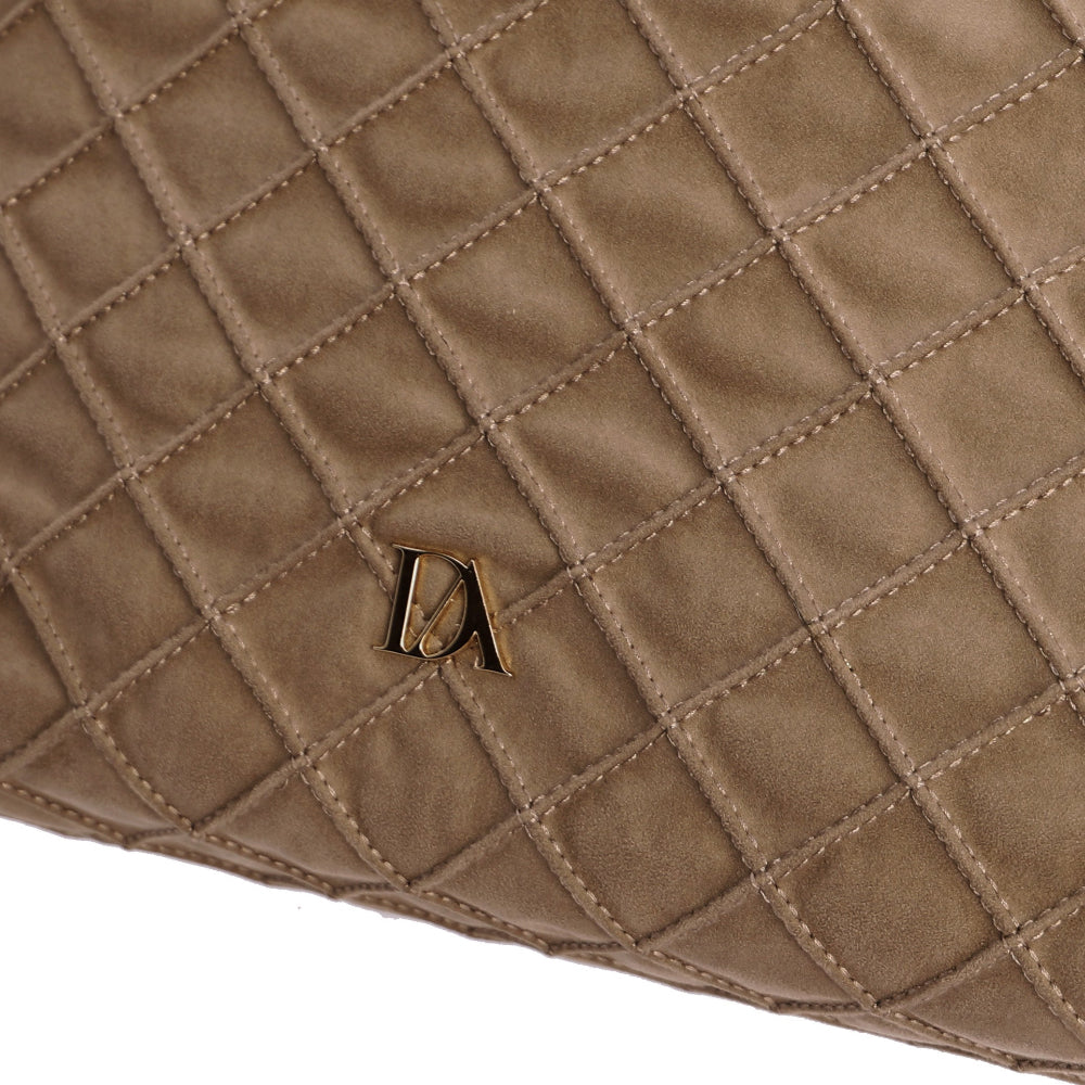 Bolso de Hombro Don Algodón Suede Taupe