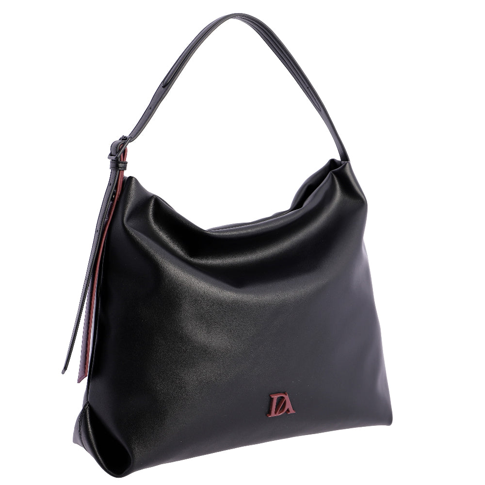 Bolso de Hombro con Bandolera Don Algodón Noir Negro