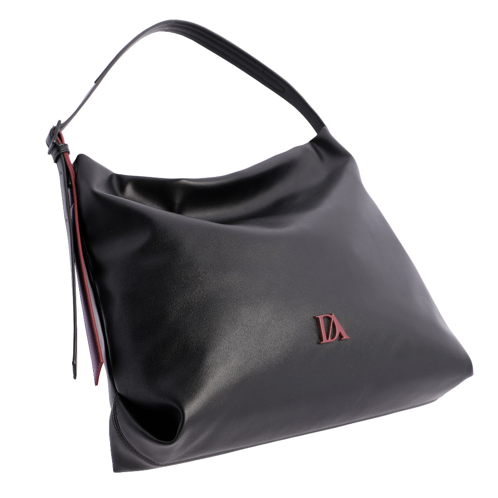 Bolso de Hombro con Bandolera Don Algodón Noir Negro