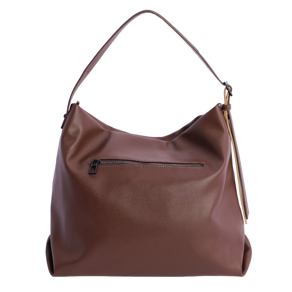 Bolso de Hombro con Bandolera Don Algodón Noir Marrón