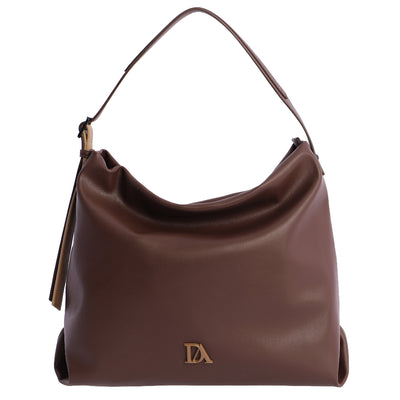 Bolso de Hombro con Bandolera Don Algodón Noir Marrón