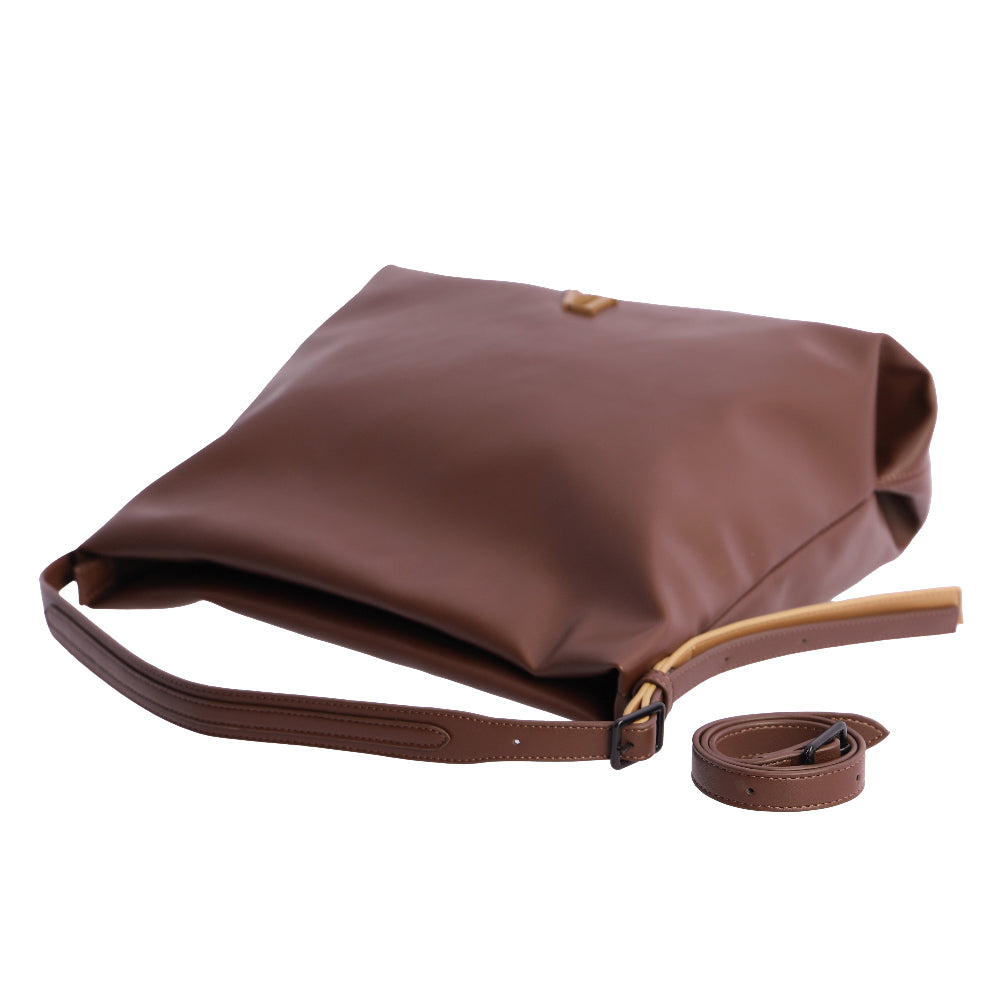 Bolso de Hombro con Bandolera Don Algodón Noir Marrón