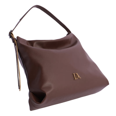 Bolso de Hombro con Bandolera Don Algodón Noir Marrón