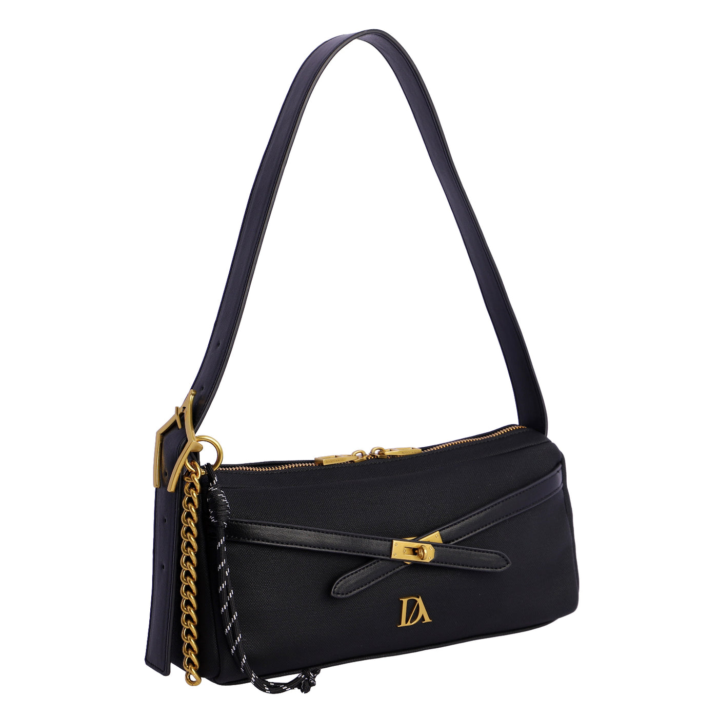 Bolso Baguette Bandolera Don Algodón Mistic Negro