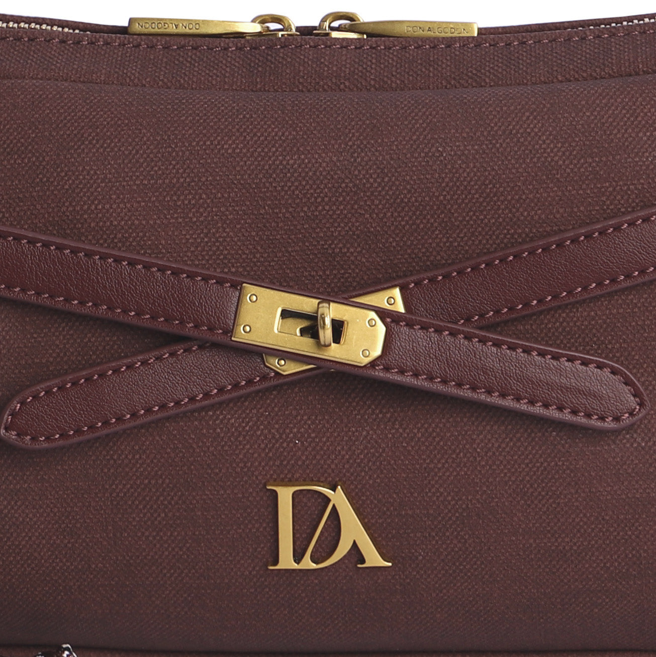 Bolso Baguette Bandolera Don Algodón Mistic Burdeos